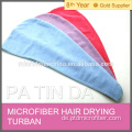 Plüsch Mikrofaser Haar trocknet Turban-Haartuch